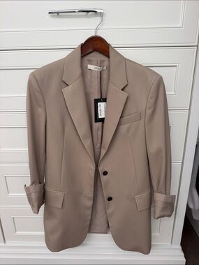 DRAE Beige Wool Boyfriend Blazer Size FR 34 Beige women’s Jacket